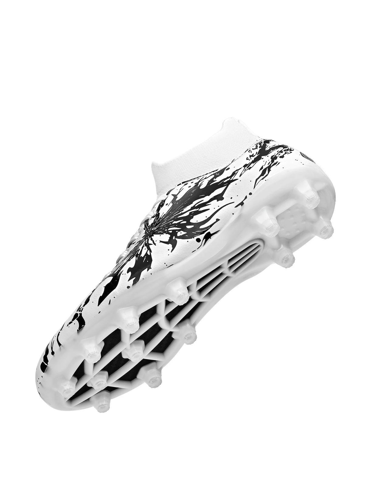 Chaussures de football AG FG pour hommes, tige en PU souple, structure de crampons renforcée, pour adultes, pour les matchs et entraînements de football en plein air sur pelouse.