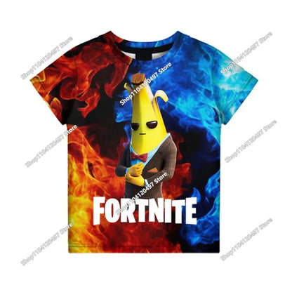 Fortnites 3D Printed Short Sleeve T-Shirt Game Cartoon Print Battle Royale Adult Kid Clothes Kids T-shirt Harajuku Tshirt