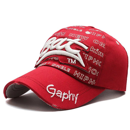 Hat Men'S Hip Hop Baseball Cap Korean Version Ins Tide Brand Summer Letter Embroidered Cap, Sun Protection Hat