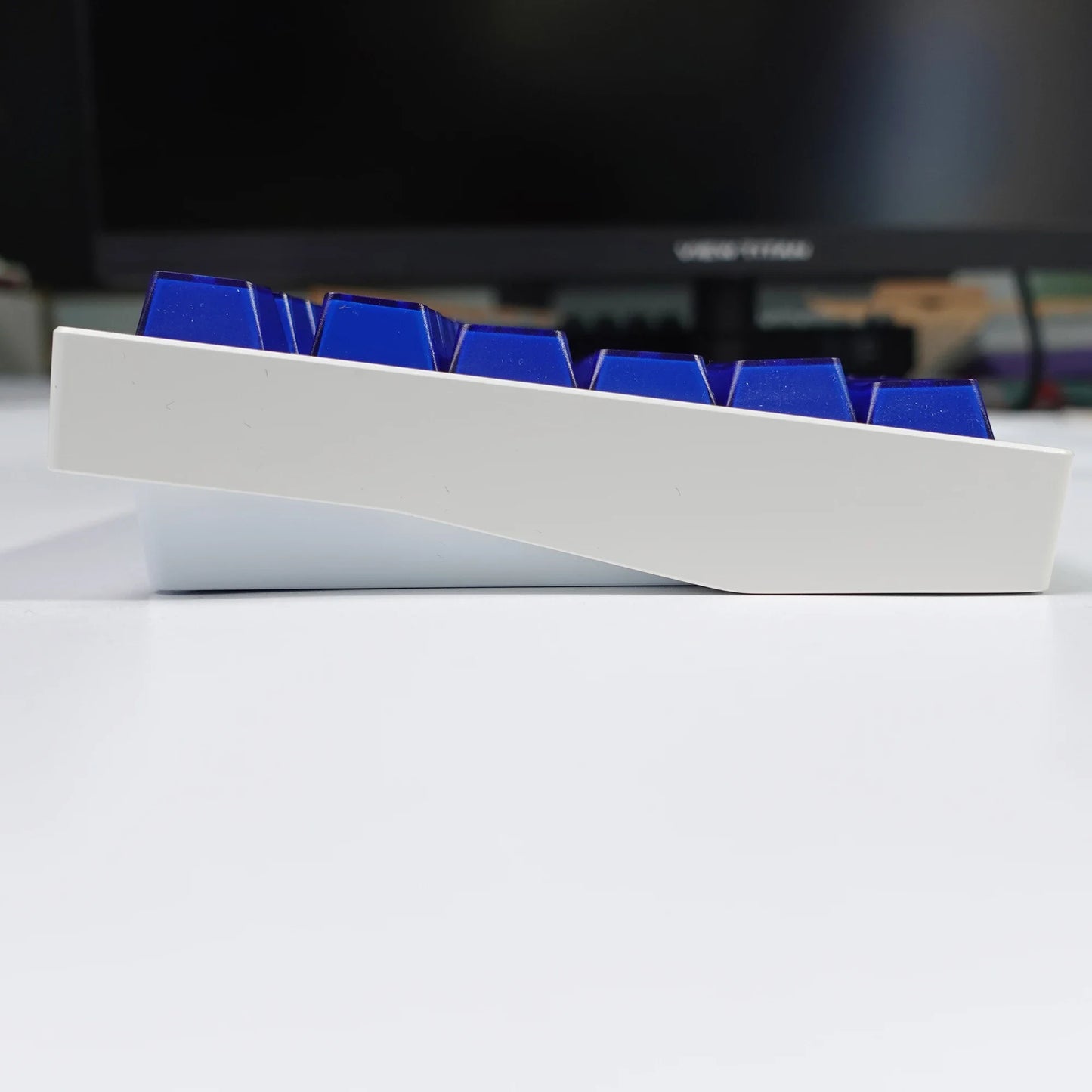 KBDiy 174 Keys PBT Cherry Profile Blue Jade Keycaps for Game Mechanical Keyboard Double Shot DIY for Aula F75 F87 F99 Key Caps