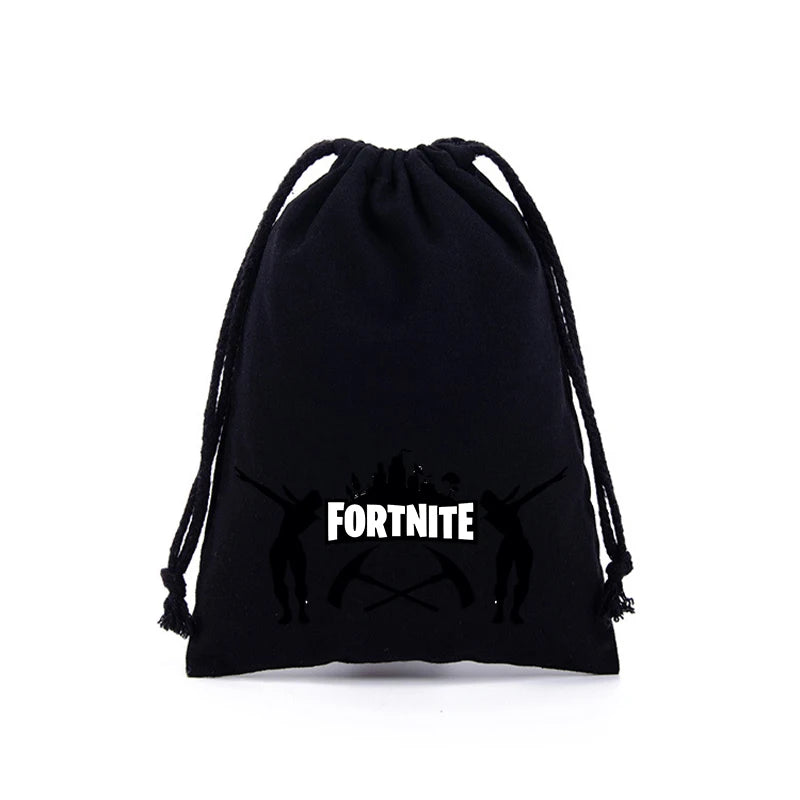 Fortnite Jungen Mädchen Kordelzugbeutel mit Cartoon- und Anime-Print, große Aufbewahrungstasche, Tragetasche, Handtasche, neues süßes Geburtstagsgeschenk