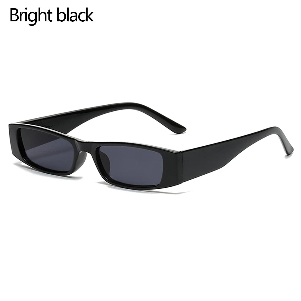 Small Rectangle Sunglasses Women Men Retro Narrow Frame Leopard Vintage Square Sun Glasses Female Punk Cat Eye Eyewear Oculos