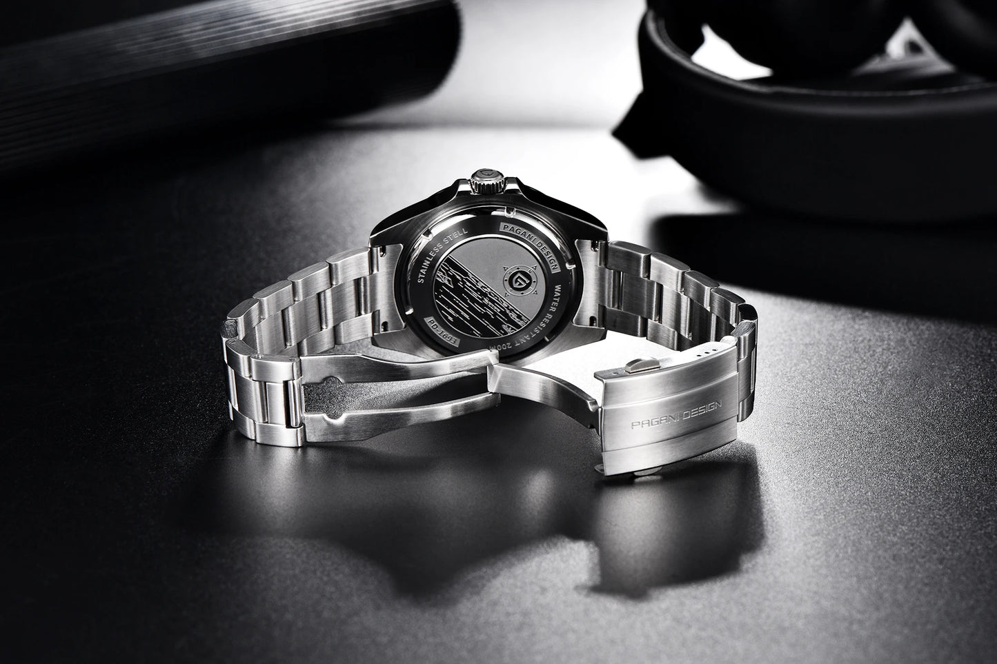 PAGANI DESIGN 2025 New Men's Automatic Mechanical Watch GMT Classic Retro Stainless Steel 200m Water Resistant Men's Wristwatch