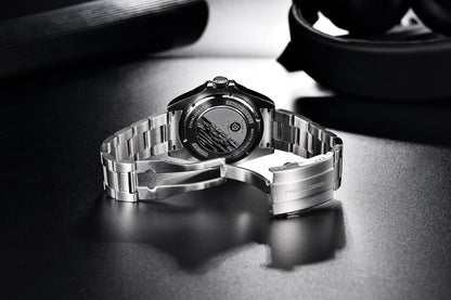 PAGANI DESIGN 2025 New Men's Automatic Mechanical Watch GMT Classic Retro Stainless Steel 200m Water Resistant Men's Wristwatch