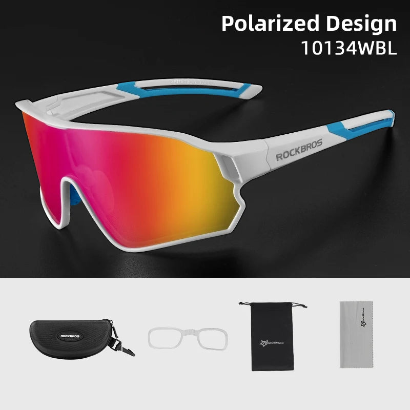 ROCKBROS Polarized Sunglasses, Sports Protection Glasses, Bicycle Eyewear, Outdoor Hiking, Camping, Golf, Cycling Goggles, UV400