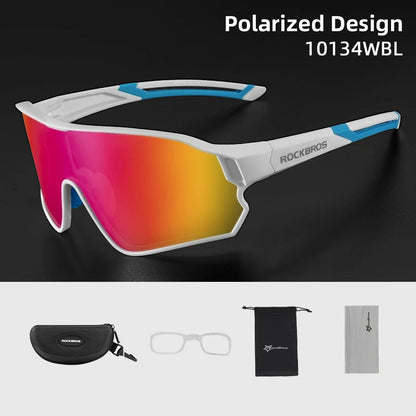 ROCKBROS Polarized Sunglasses, Sports Protection Glasses, Bicycle Eyewear, Outdoor Hiking, Camping, Golf, Cycling Goggles, UV400