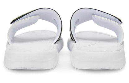 Sandales à brides en caoutchouc souple et résistant Puma Royalcat, chaussures, blanc et noir, 386712-02.
