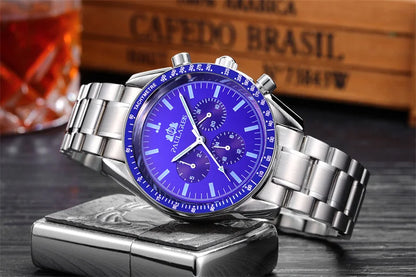 PAULAREIS P Brand Luxury Men Mechanical Watches Calendar Business Watch Mens Sports Waterproof Stainless Steel Automatic Watches