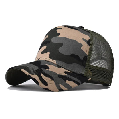 New 5 Pane Mesh Baseball Cap Adult Hip Hop Curved Snapback Hats Summer Sunshade Sun Hat Simple Trucker Cap Advertising