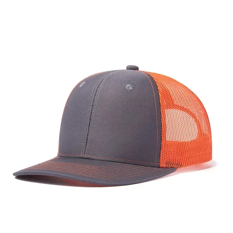Hot Sale Summer Mesh Baseball Cap Men Women Slight Curved Snapback Trucker Hat Unisex Casual Outdoor Breathable Dad Cap Gorras