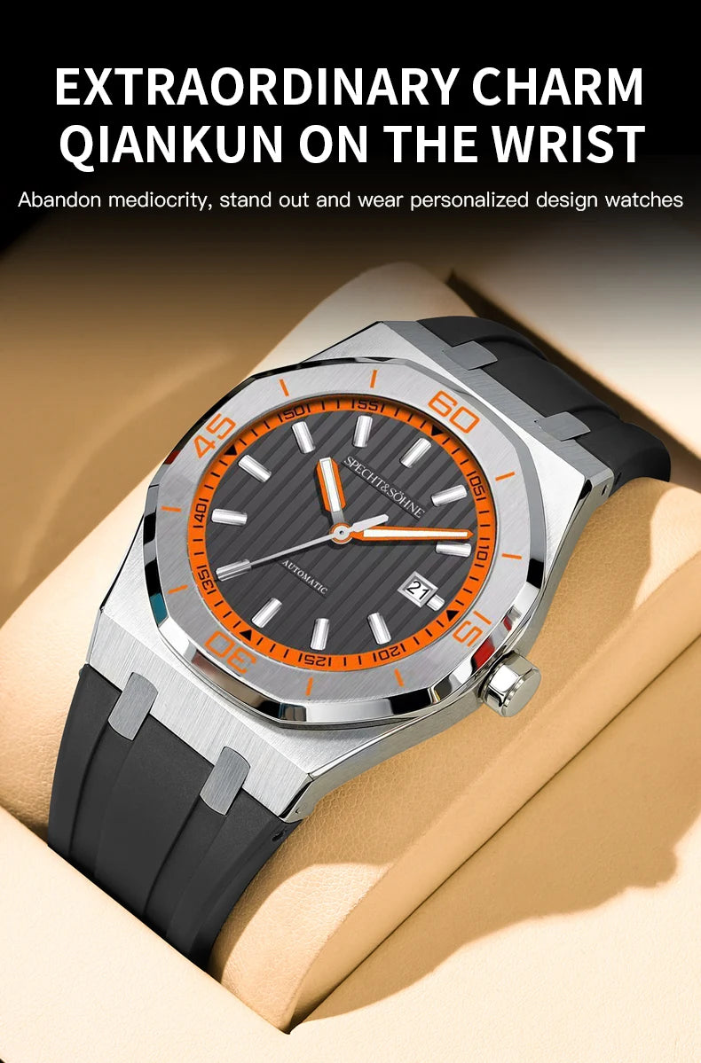 New Arrivals Specht & Söhne Dive Watch 40MM Miyota 8215 Automatic Mechanical Watches For Men Octagon Bezel Steel Reloj Hombre