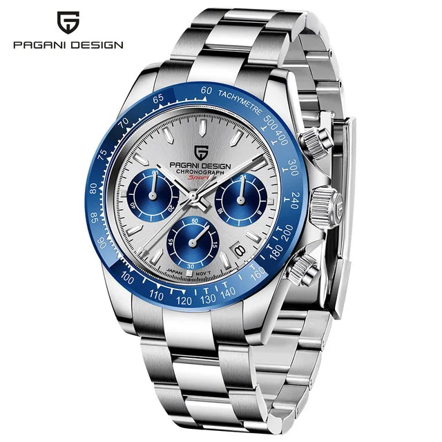 2025 PAGANI DESIGN  New PD1644 Meteorite Dial Fashion Men Quartz Wristwatches 100M Sapphire Glass Chronograph relogio masculin