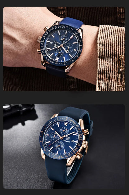 Men Watch BENYAR Top Brand Luxury Full Steel Business Quartz Watch Men Casual Waterproof Sports Watches Clock Relogio Masculino