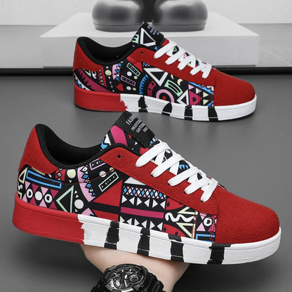 YRZL skateboard-sko til mænd, sneakers i kanvas, afslappede og åndbare gåsko, lette flade sko til mænd, trendy streetwear-sportssko