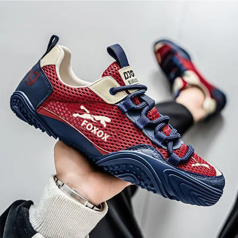 Men's Breathable Running Shoes Lightweight Mesh Upper Comfortable Soft Sole Sporty Casual Sneakers Trendy Summer Footwear