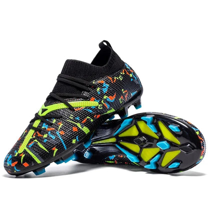 Chaussures de football à pointes longues pour hommes, chaussures de sport d'intérieur, chaussures de football professionnelles, chaussures souples respirantes unisexes, livraison directe