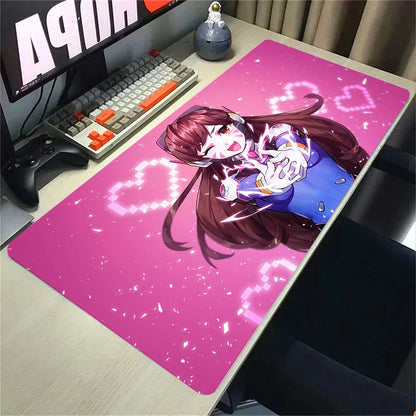 Overwatch 2 Gaming Accessories Mouse Pad Gamer Cabinet Pc Big Desk Mat Computer Keyboard Desks Xxl Mousepad Anime Large Mausepad