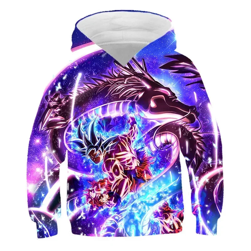 2025 Autumn Cool Dragon Ball Z Kids Boys Sweatshirts Children Casual Boy Hoodies Pullover Anime Dragon Ball Hoodie Hooded Coats