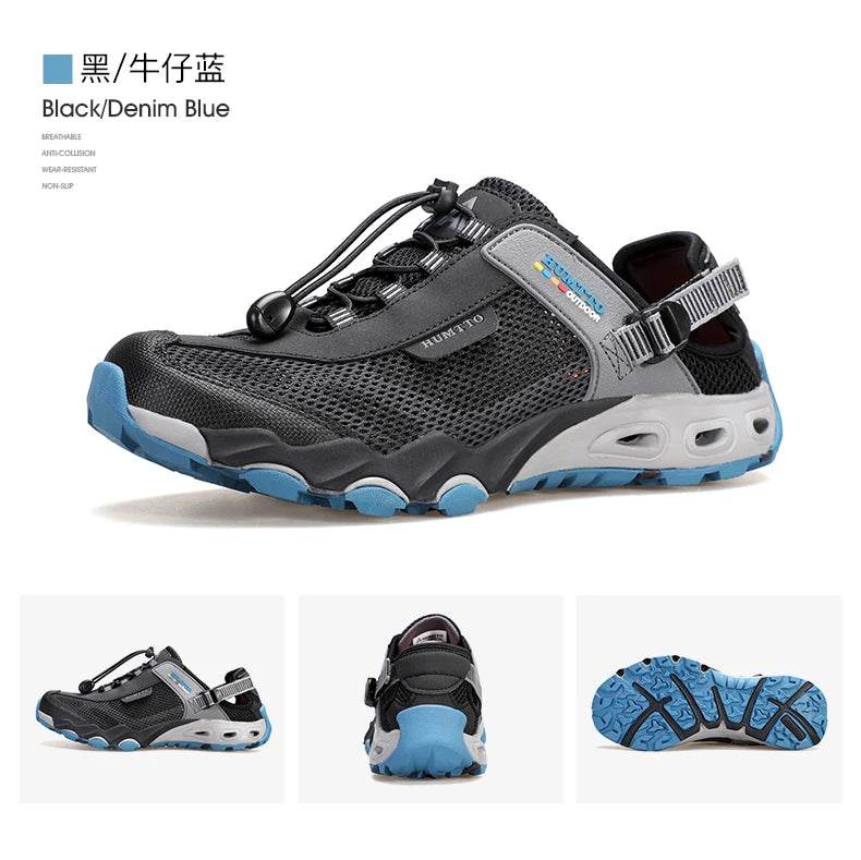 HUMTTO Men Upstream Shoes Outdoor Trekking Wading Aqua Shoes Breathable Mesh Quick drying ankle women  water Sneakers Non-slip