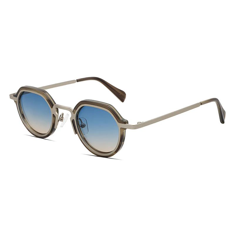 ChicOptix Fashionable Retro Acetate and Metal Sunglasses Unisex Luxury Brand Designer Style UV400 UV Protection Outdoor Casual