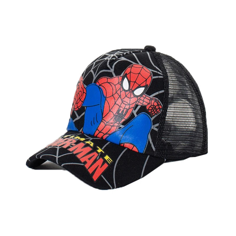 HotToys Spiderman Baseball Cap Boys Grils Hats Superhero Peripheral Cosplay Props Childrens Gift Sunhat Fashion Accessory 3-7y