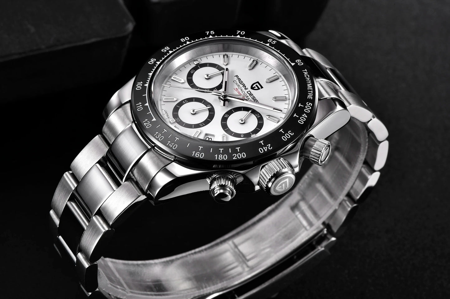 2025 PAGANI DESIGN  New PD1644 Meteorite Dial Fashion Men Quartz Wristwatches 100M Sapphire Glass Chronograph relogio masculin
