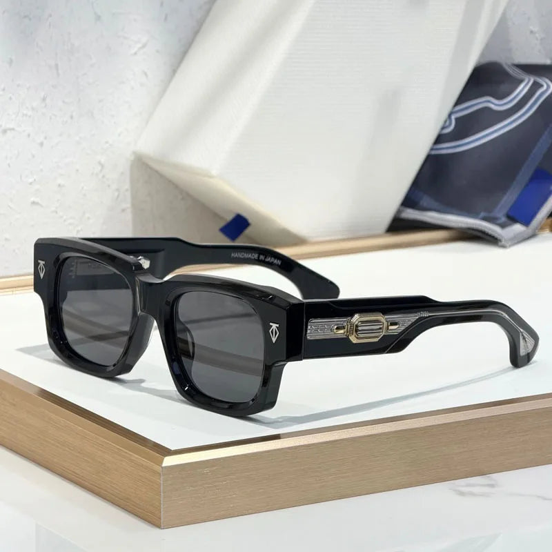 DUSENBERG Square Thick Acetate Sunglasses Handmade Classical Vintage UV400 High Quality for Men Women Optical Glasss with Case