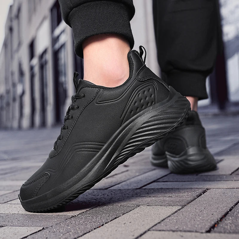 Autumn and Winter Men's Waterproof Sneakers, Soft and Cushion Sport Shoes for Walking, Plus Size 39-48 Casual Shoes for Men