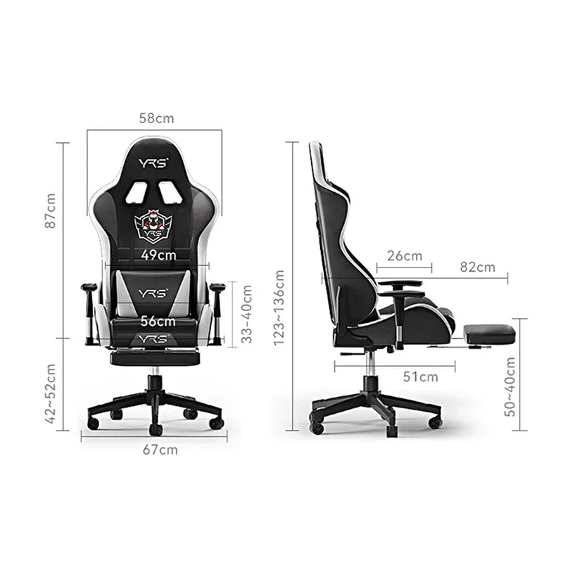 Ergonomic Esports Gaming Chair with Reclining Backrest, Adjustable Height Office Chair, Comfortable Computer Game Chair with Armrests and Wheels
