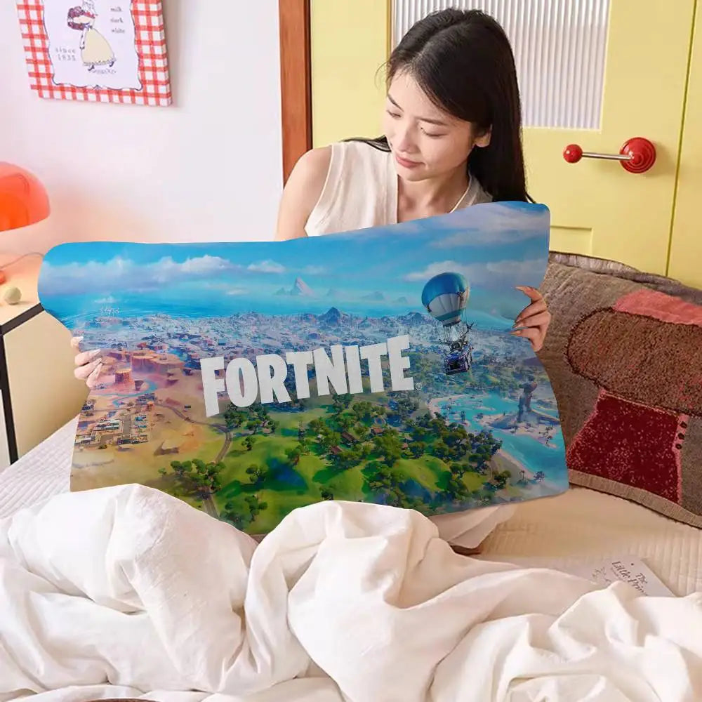 Joc de desene animate F-FortniteS. Fabricat din poliester cu uscare rapidă, antiderapant. Prosop de pernă de înaltă calitate. Față de pernă antiderapantă, fixată bine.