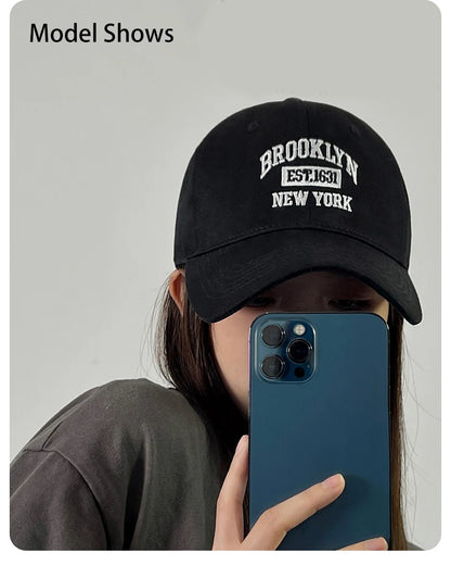 Letter Embroidered Baseball Cap for Women Spring Summer Outdoor Sunscreen Unisex Snapback Hat Sports Casual Men Hip Hop Hat