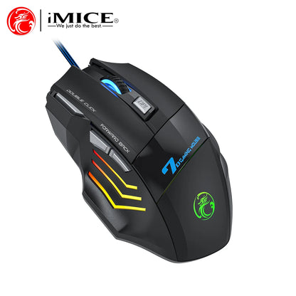 Herná myš USB Wired Gaming Mouse so 4 tlačidlami, ergonomická herná myš 2400DPI s RGB podsvietením a vysokopresným optickým senzorom