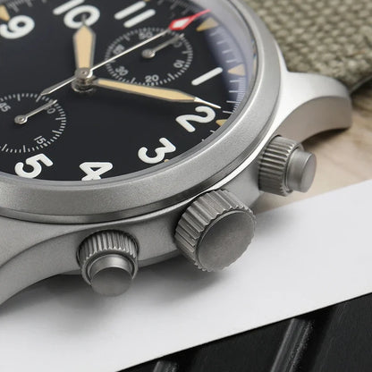 Militado VK61 VK67 Quartz Chronograph Watch 39mm 316L Stainless Steel Case 3 Dial Waterproof 100M  Multifunction Military Watch