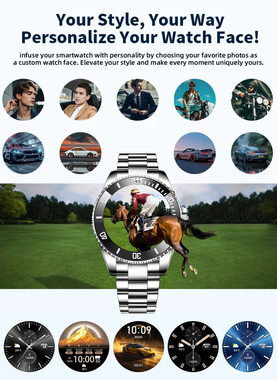 LIGE 2026 Business Smart Watch Men IP68 Waterproof Bluetooth call Sport Men Watches 1.27"HD Screen Health Monitor New Smartwatch