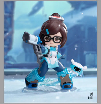 Aito POP MART Overwatch Play Of The Game -sarjan blind box PVC-keräilyfiguuri, työpöytäkoriste, tyttöjen lelumalli faneille
