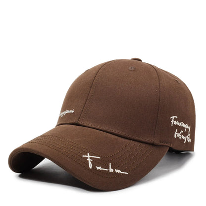 Deep-Top Large-Brim Baseball Cap for Women, 2026 New Style, Face-Slimming, Wide Brim, Summer Sun Protection Hat, Embroidered Letters, Fashionable for Men