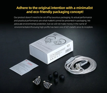 KZ ZS12 PRO 2 Flagship-Grade Super-Linear Hybrid IEM Earphones HiFi Bass In Ear Headphones Esports Gaming Headest Wired Earbuds