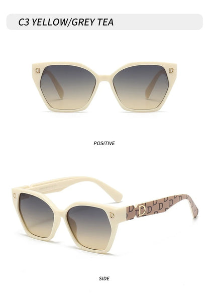 New Luxury D Brand Glamour Sunglasses For Women And Men Stylish Cat Eye Designer Eyewear Classic Fashion Unisex Glasses UV400