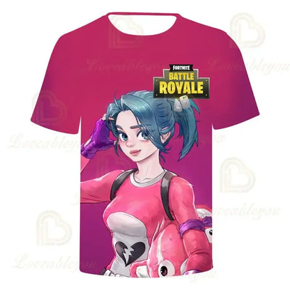 Fortnite Victory Kinderbekleidung für Jungen und Mädchen, Battle Royale 3D-Sweatshirt, Oberteile für Jungen und Mädchen, Kinder-T-Shirt, Hero-Teen-Tops