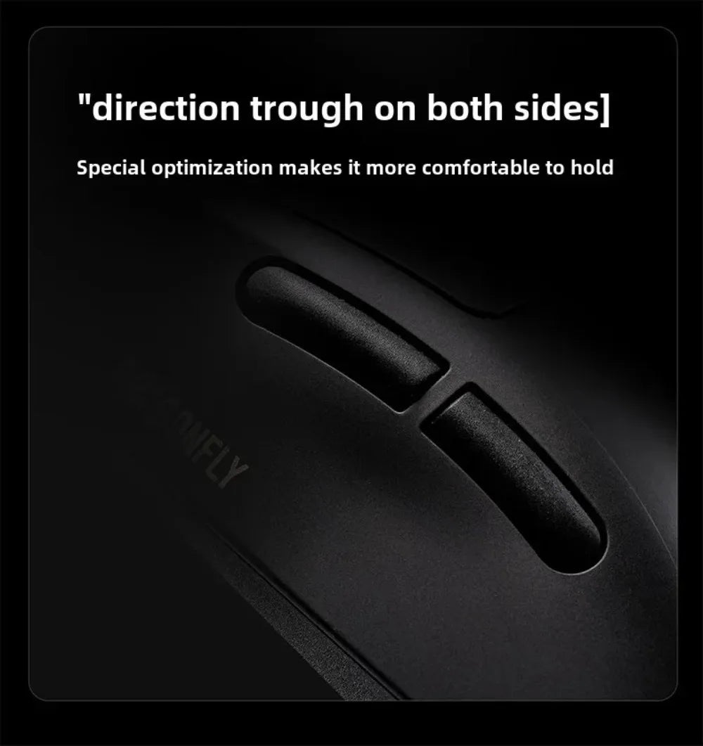 Ratón gaming inalámbrico Bluetooth ATK Dragonfly A9, diseño ergonómico, respuesta rápida, PAW3950 Ultra, 800mAh, ligero, 8KHz, esports