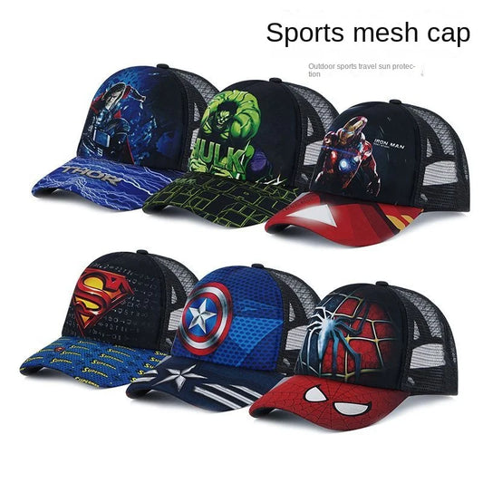 Marvel Avengers Hat Outdoor Sports Baseball Cap Spider-Man Iron Man Cartoon Animation Beach Sun Hat Peaked Hat Children's Gift