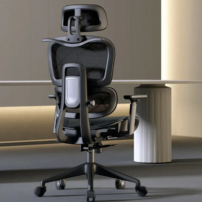 Electronic Gaming Computer Chair Adjustable Ergonomic Office Chair with Lumbar Support, Reclining Mesh Gaming Computer Chair, Swivel Executive Desk Chair with Headrest & Wheels