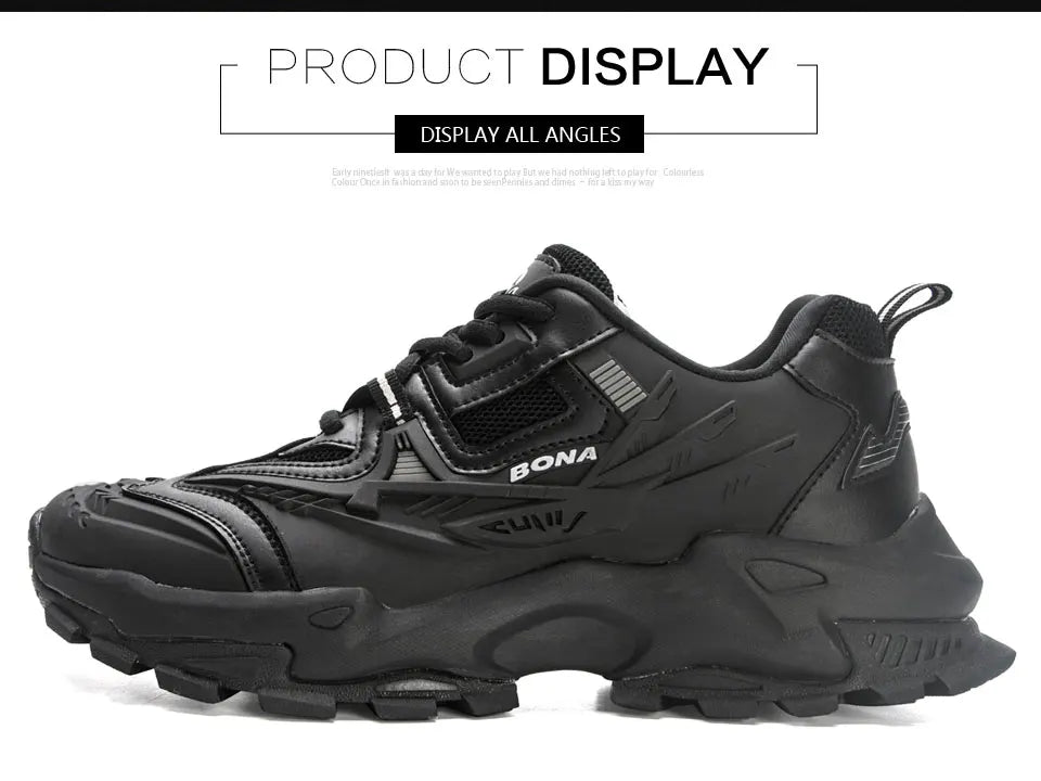 BONA 2023 New Designers Anti-Slip and Wear-Resistant Classic Running Shoes Athletic Sport Shoes Men Outdoor Sneakers Lightweight