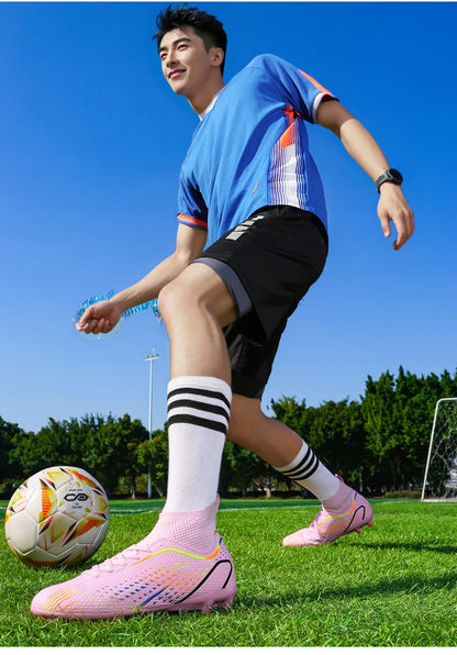Men Football Boots Professional Turf Futsal Match Grass Unisex Outdoor Training Soccer Shoes Soccer Cleats Non-slip Breathable