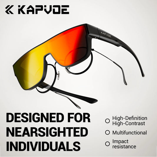 Kapvoe Fitover Sunglasses Fit Over Sunglasses Polarized Lens Wear Over Prescription Eyeglasses UV Protection Men Women