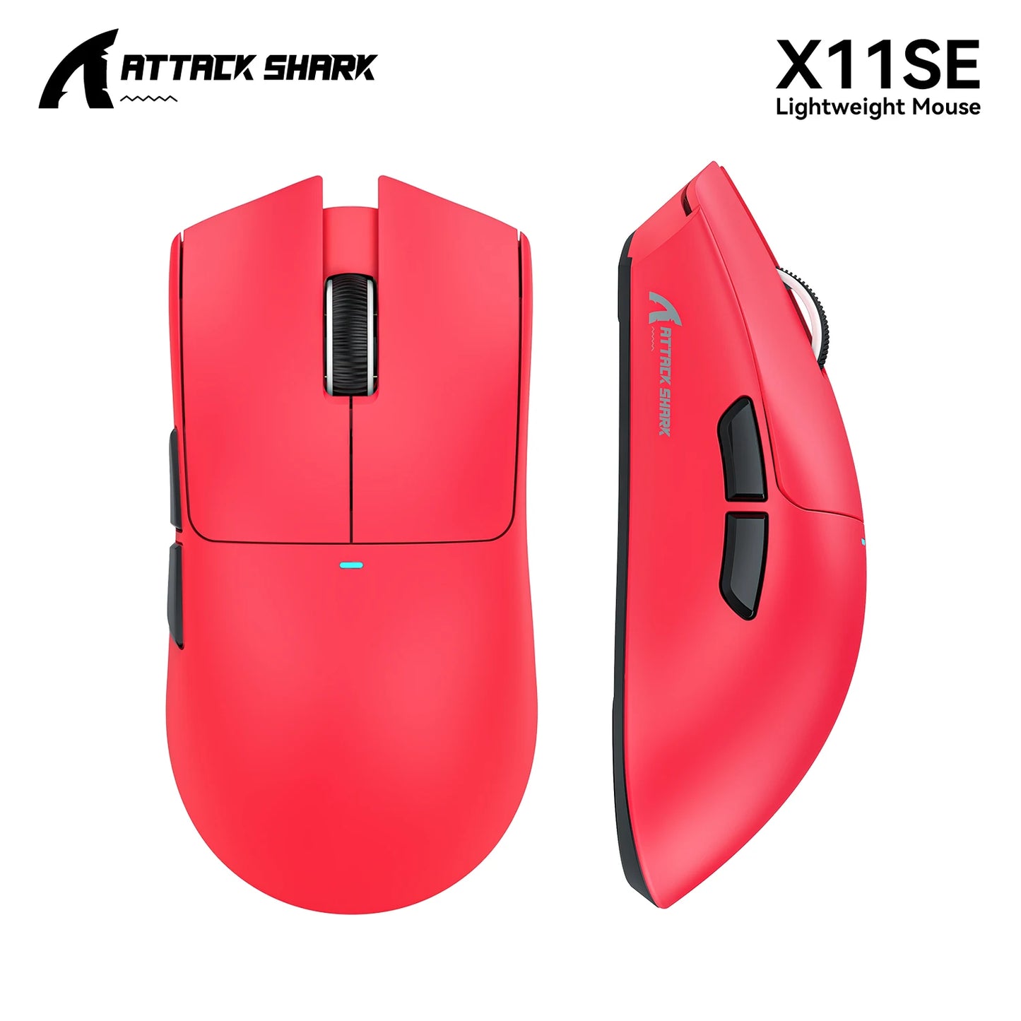 Mouse da gaming ATTACK SHARK X11 e mouse wireless X11 SE 22000 DPI, sensore PAW3311, BT/2.4G/cablato, ultraleggero 59g, 2000W clic