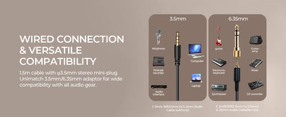 Casque studio NUBWO HD01 filaire haute résolution, circum-auriculaire, avec adaptateur 1/4 pouce vers 3,5 mm, léger, fermé, pour DJ.