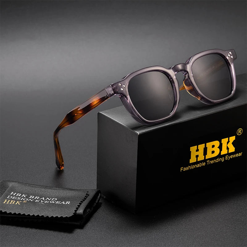 HBK Fashion Retro Men Sunglasses Classic Square Frame  Design Sun Glasses Women Outdoor Travel Party Business Festival Gift