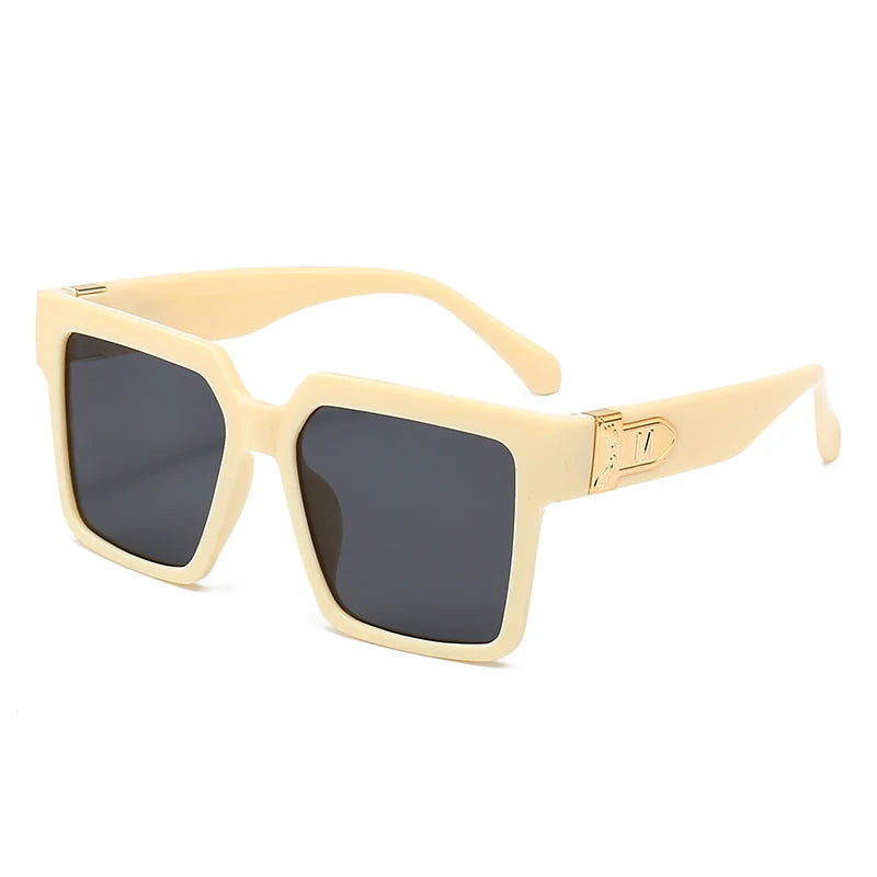 New Luxury Brand Designer Square Oversized Sunglasses Men Women 2024Fashion Thick Frame Glasses Mens UV400 Male Celebrity