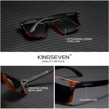 KINGSEVEN Rectangle Retro TR90 Polarized Sunglasses Women Men Cycling UV400 Climbing Glasses Anti-glare Outdoor Sports Eyewear